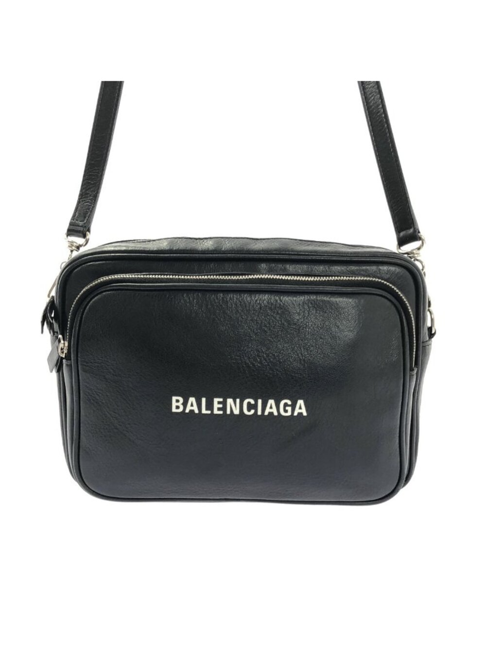 Balenciaga Everyday Logo Leather Cross Black Crossbody - Picture 3 of 8